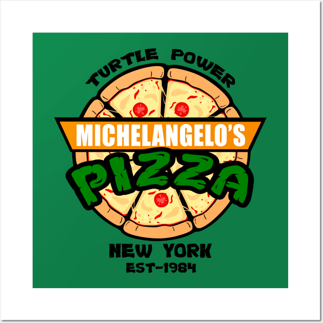 Michelangelo's Pizza Wall Art by Melonseta